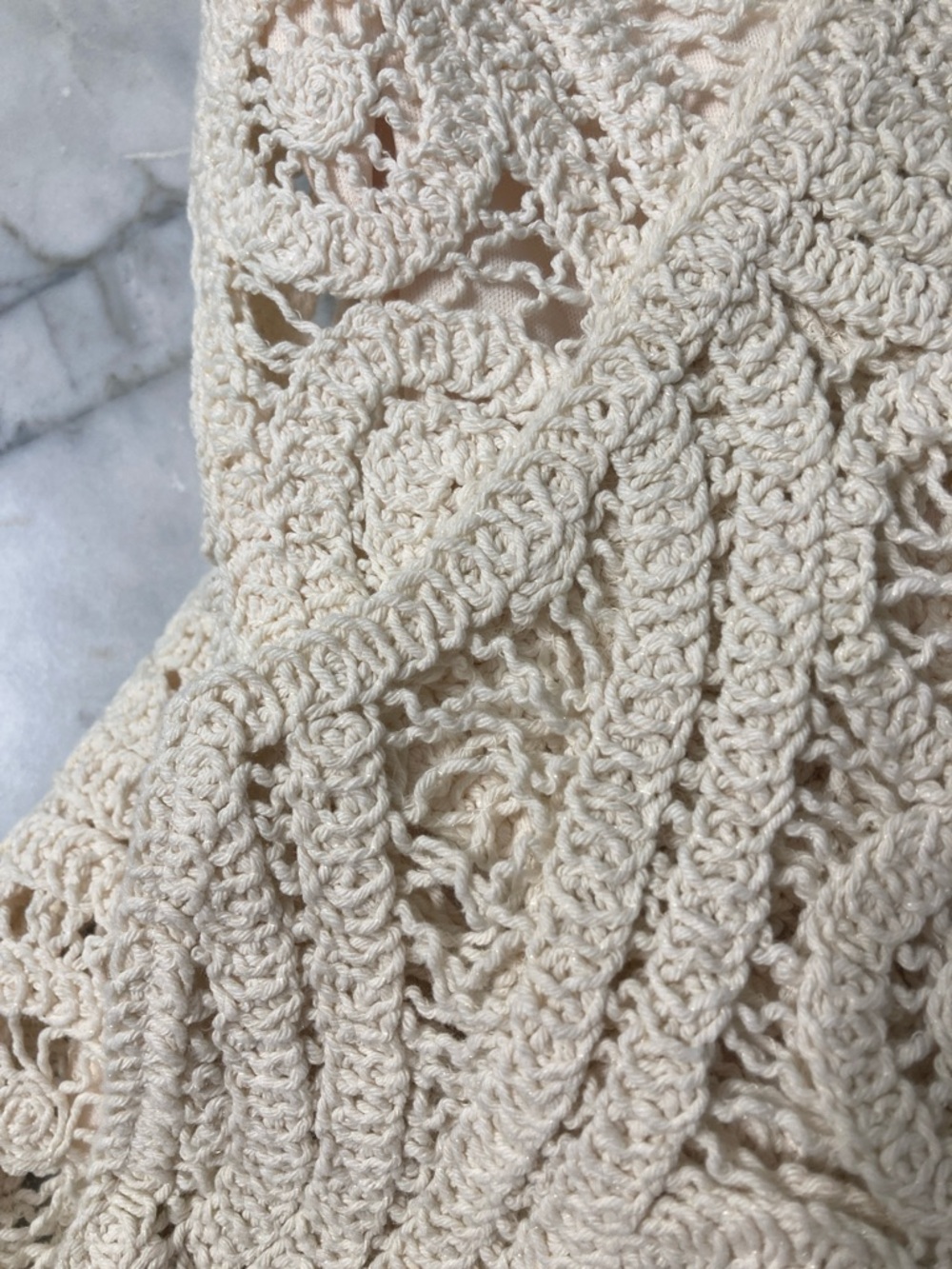 ZARA Set Ecru Cream Crochet Lace Top & Skirt - Picture 10 of 14